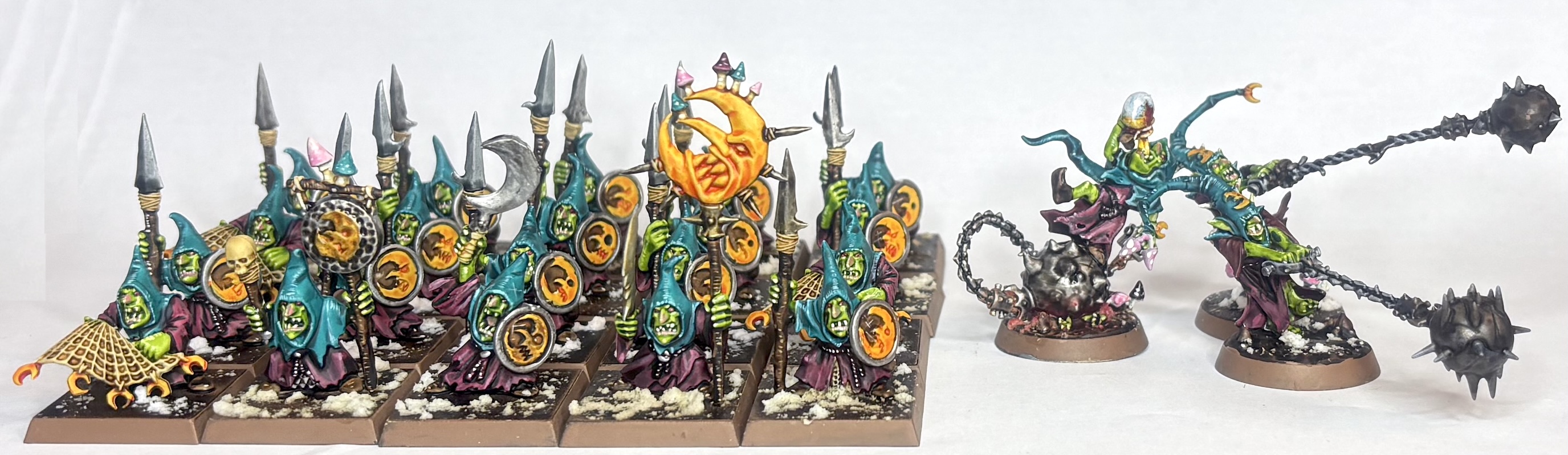 Night Goblins With Spears And Fanatics